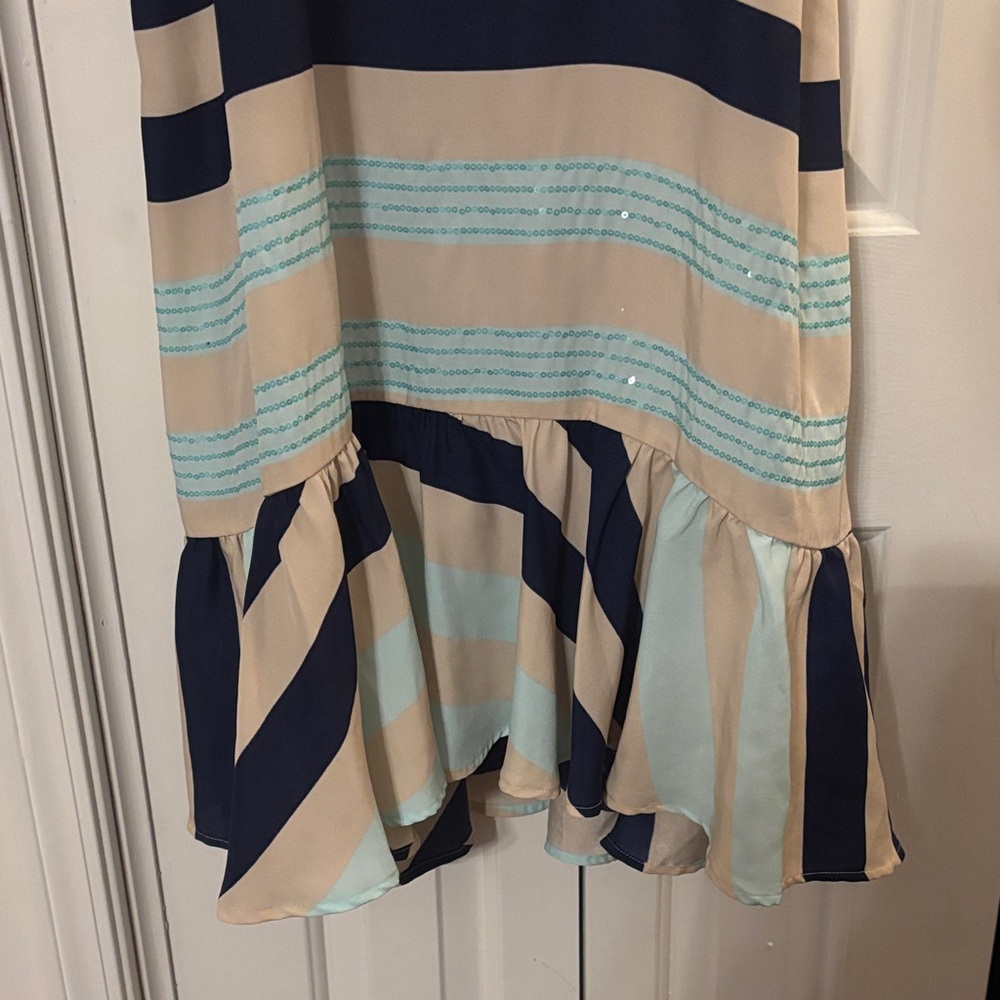 Victoria's Secret Navy and Beige Striped Dress - Picture 4 of 8